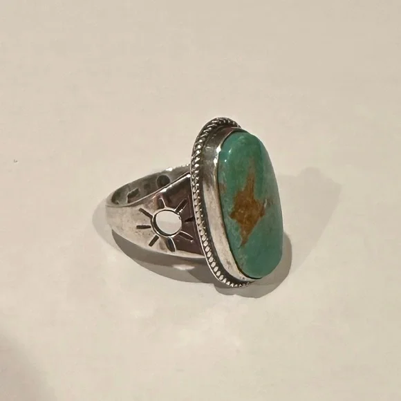 Sterling Silver Royston Turquoise Ring - Picture 2 of 4